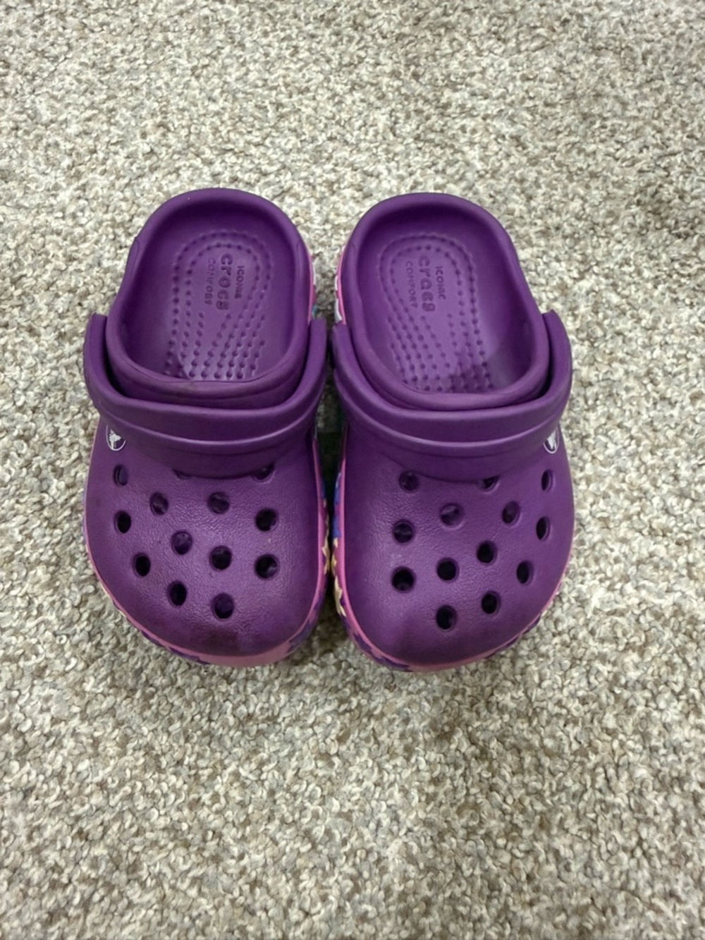 CROCS Kids Purple Slip-On Clog Sandals